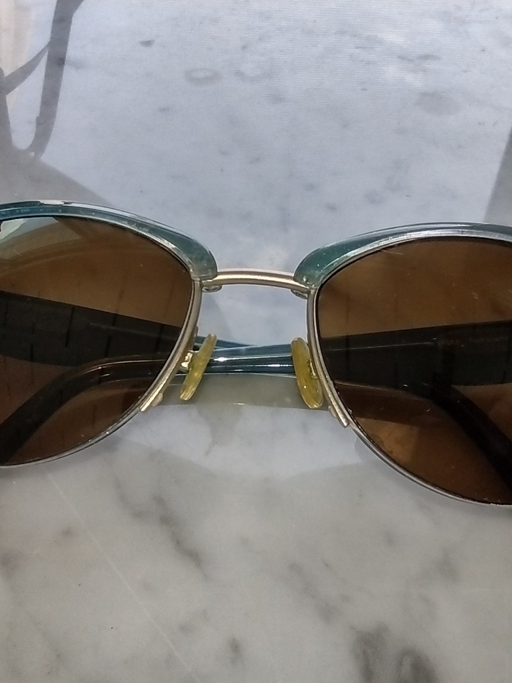 Badgley Mischka Green Frame Brown Lens Sunglasses